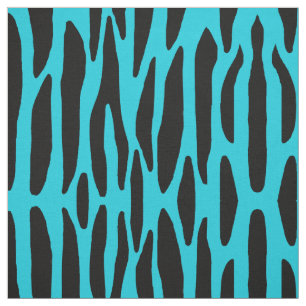 Aquamarin Türkis Blue Zebra Animal Print Teen Girl Stoff