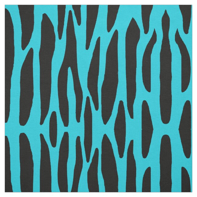 Aquamarin Türkis Blue Zebra Animal Print Teen Girl Stoff (Muster)