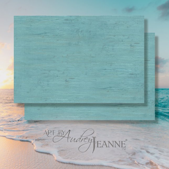 Aquamarin Türkis Ocean Blue Beach Wood Decoupage A Seidenpapier (Von Creator hochgeladen)