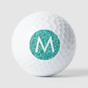 Aquamarin Türkisblau Personalisiert Golfball