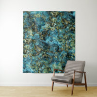 Aquamarin türkisfarbene Imitate Gold Mineralien Mu