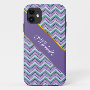 Aquamarin und Amethyst ZigZag Case-Mate iPhone Hülle