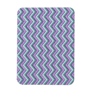 Aquamarin und Amethyst ZigZag Magnet