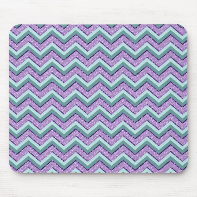 Aquamarin und Amethyst ZigZag Mousepad (Vorne)