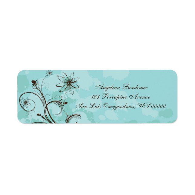 Aquamarin und braun Abstrakt (Vorne)