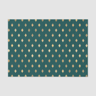 Aquamarin- und GoldDiamond Seidenpapier
