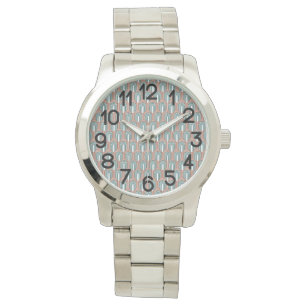 Aquamarin und Kupfer Armbanduhr