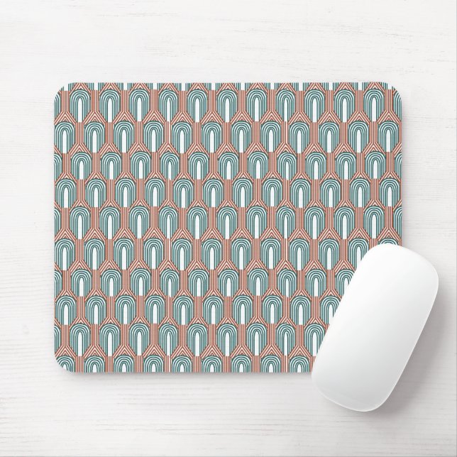 Aquamarin und Kupfer Mousepad (Mit Mouse)