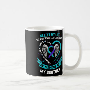 Aquamarin und Lila in Erinnerung an meinen Bruder  Kaffeetasse
