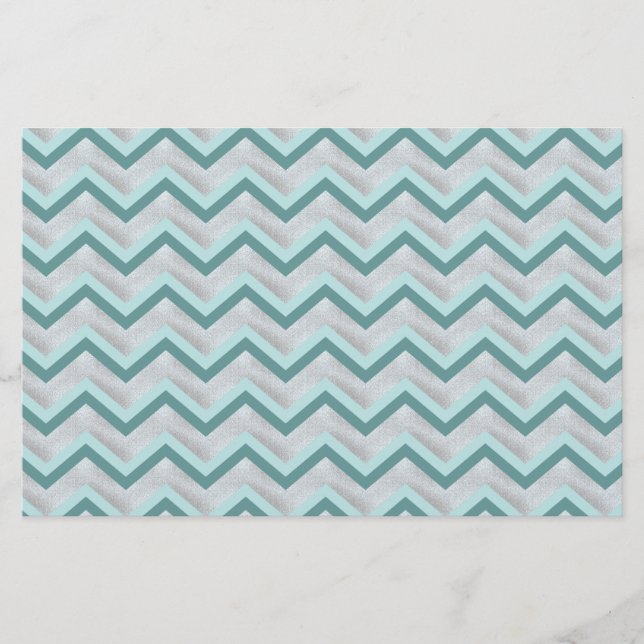 Aquamarin und Perlen ZigZag (Vorderseite)