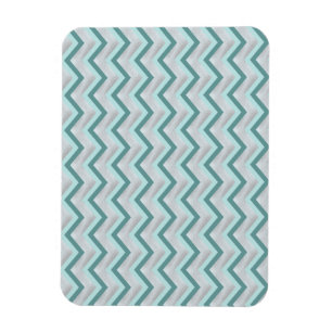 Aquamarin und Perlen ZigZag Magnet