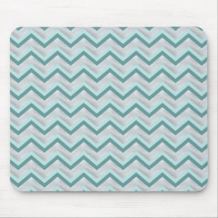 Aquamarin und Perlen ZigZag Mousepad