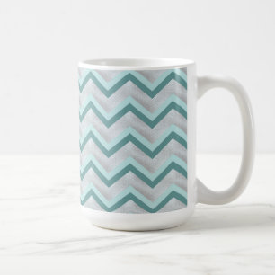 Aquamarin und Perlen ZigZag Tasse