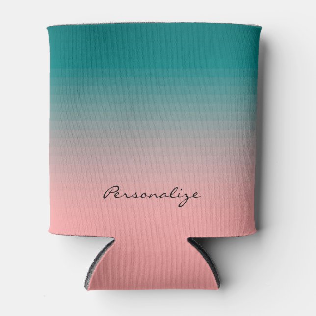 Aquamarin und rosa dosenkühler (Vorderseite)