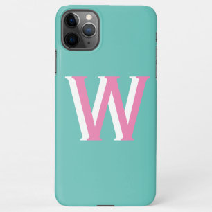 Aquamarin und rosa Initial iPhone 11Pro Max Case iPhone 11Pro Max Hülle