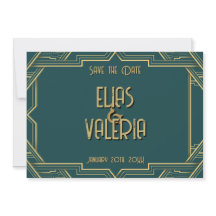 Aquamarin und Tuxedos Save the Date