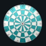Aquamarin und weiß dartscheibe<br><div class="desc">Ombre Aquamarine und weiße Dart Board</div>