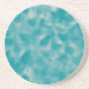 Aquamarin und Weiß gesprenkelt Sandstein Untersetzer