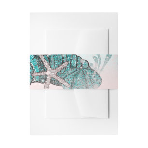 Aquamarin unter den Muscheln Strand Sweet 16 Party Einladungsbanderole