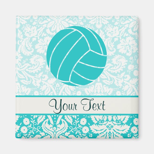 Aquamarin Volleyball Magnet (Vorne)