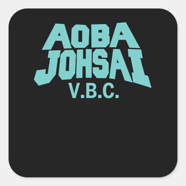 Aquamarin Volleyball Übung Anime Manga Cosplay Quadratischer Aufkleber (Vorderseite)