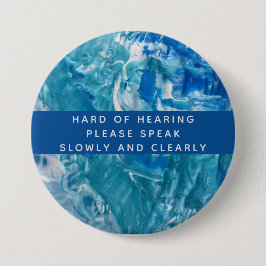 Aquamarin Weiß, Abstrakt, schwer zu hören Button