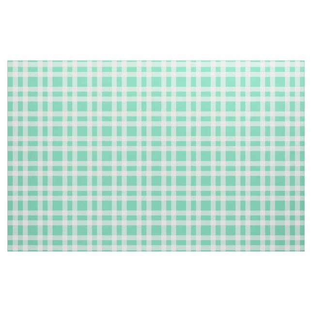 Aquamarin Weiß Karomuster Stoff (Yard (91,4 cm))