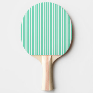 Aquamarin Weiße Streifen Muster Tischtennis Schläger