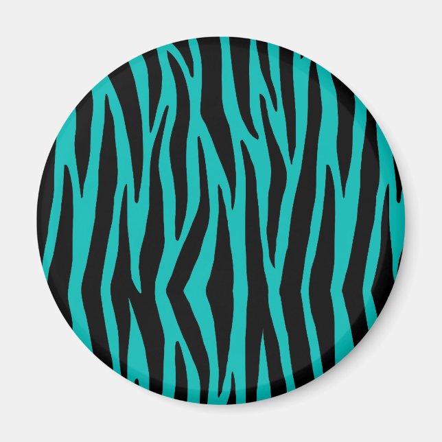 Aquamarin Zebra Magnet (Vorne)
