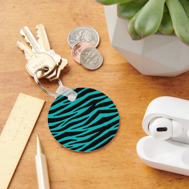 Aquamarin Zebra Schlüsselanhänger (Schreibtisch)