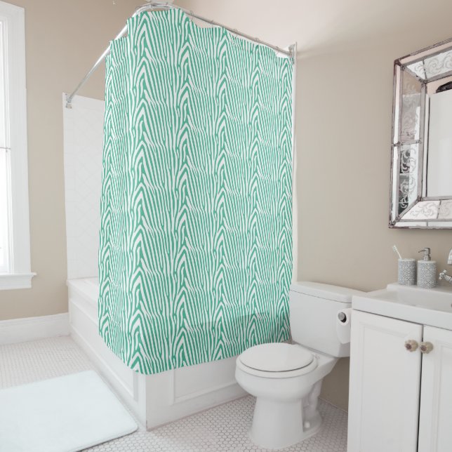 AQUAMARIN ZEBRA STRIPE DUSCHVORHANG (Beispiel)