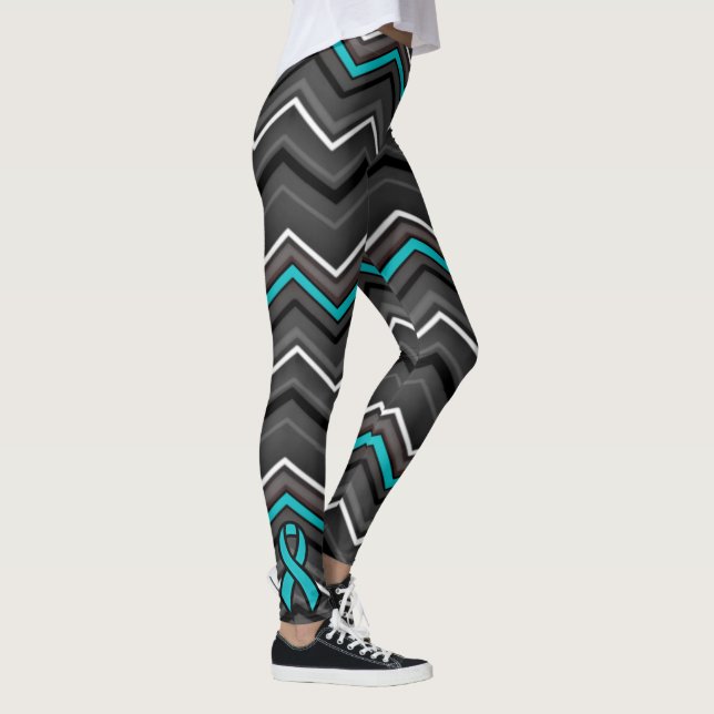 Aquamarin Zig Zag mit Band...TN Leggings (Rechts)