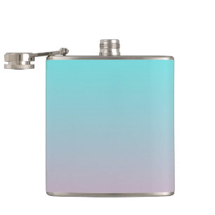 Aquamarin zu rosa, schlichter Hintergrund Flachmann