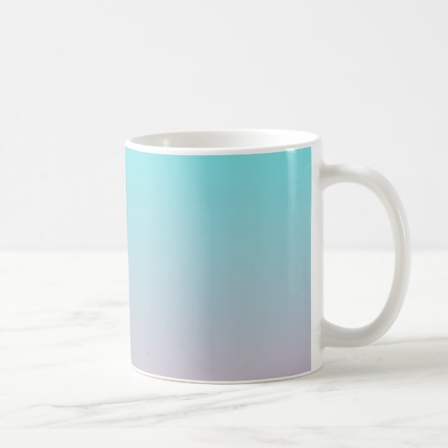 Aquamarin zu rosa, schlichter Hintergrund Tasse (Rechts)