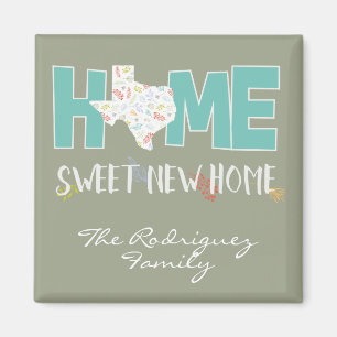 Aquamarin Zuhause, Sweet New Zuhause - Texas Magnet