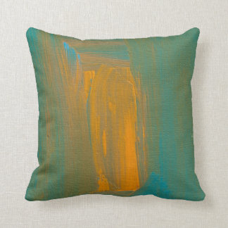 Aquamarin zum orange Throw-Kissen Kissen
