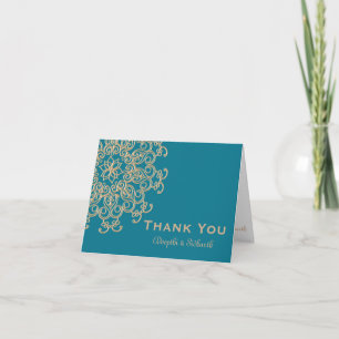 AQUAMARINBLAU UND GOLD INDISCHE HOCHZEIT DANKE SCH
