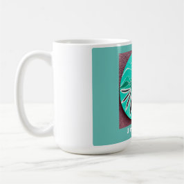 Aquamarine Abstrakte Kunst Personalisiert Kaffeetasse