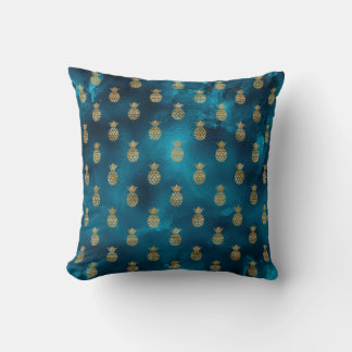 Aquamarine Ananas Eleganter Chic Kissen