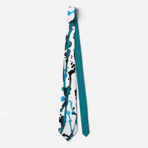 Aquamarine Aquarellfarbe Abstrakt Necktie Krawatte