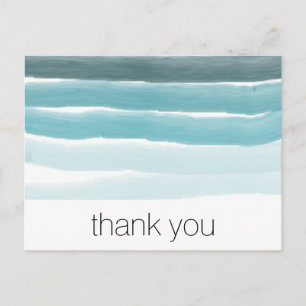 Aquamarine Aquarellkarte Postkarte