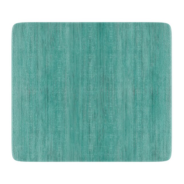 Aquamarine Bamboo Holz Grain Look Schneidebrett (Vorderseite)