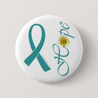 Aquamarine Band-Hoffnungs-Eierstockkrebs Button