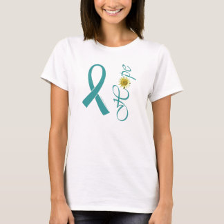 Aquamarine Band-Hoffnungs-Eierstockkrebs T-Shirt