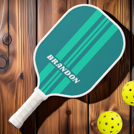 Aquamarine Beach Breeze Kundgebung Streifen mit Na Pickleball Schläger