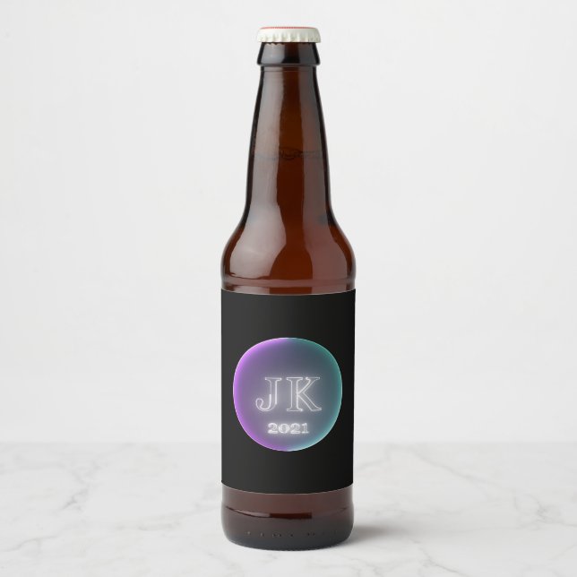 Aquamarine Bierflasche - Etikett (Vorderseite)