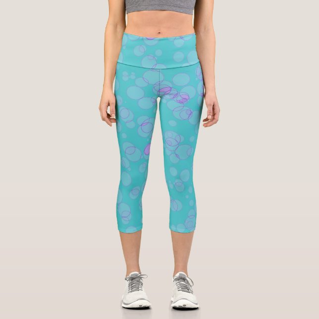 Aquamarine Blasen Capri Leggings (Vorderseite)