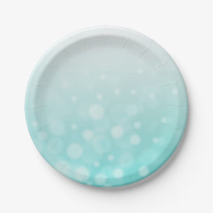 Aquamarine Blasen-kleiner Kuchen-Papier-Teller Pappteller