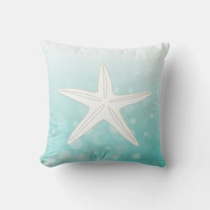 Aquamarine Blasen Starfish Beach House Kissen