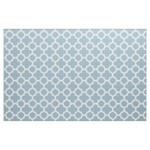 Aquamarine-Blau klassisches Quatrefoil Stoff